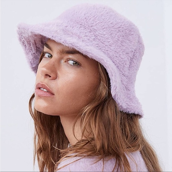 For Love And Lemons Accessories - For Love and Lemons Faux Mohair Bucket Hat